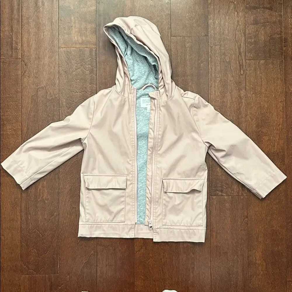 Gymboree Kids Pink Hooded Rain Jacket, Size Small 5-6